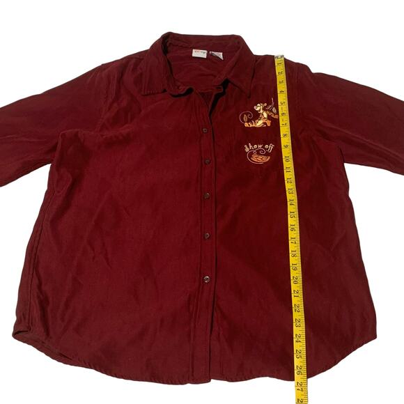 Women's DISNEY Tigger Shirt XL Button Down Show Off Pooh Character Embroidered - Picture 7 of 10
